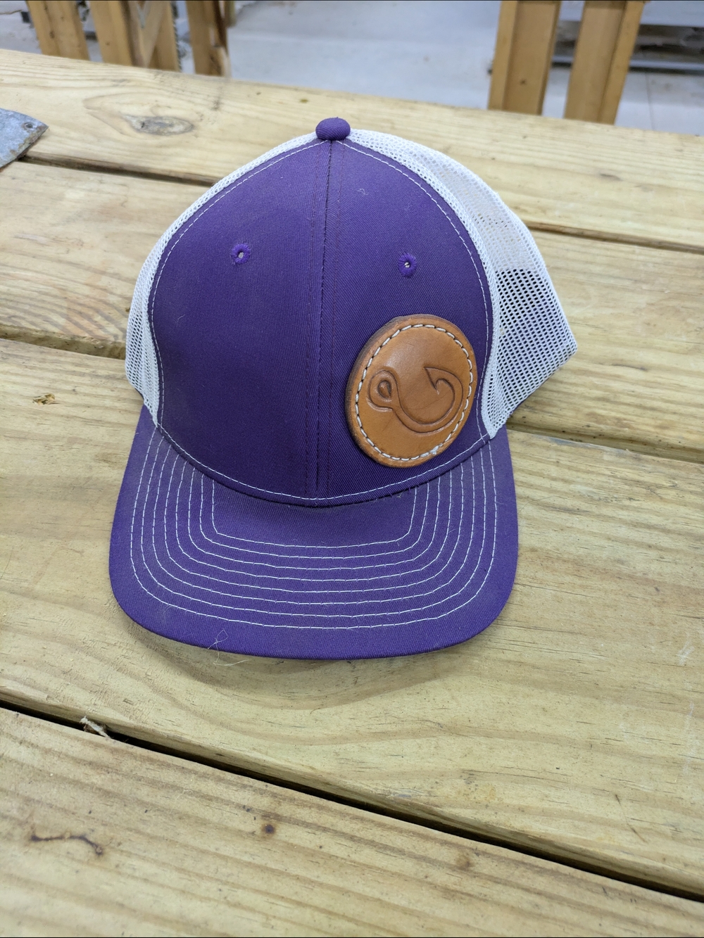 Classic Leather Patch - Kids Purple